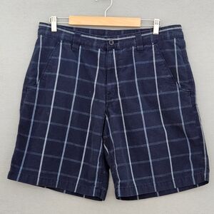 The North Face Navy Blue Plaid Men's Shorts Size 36